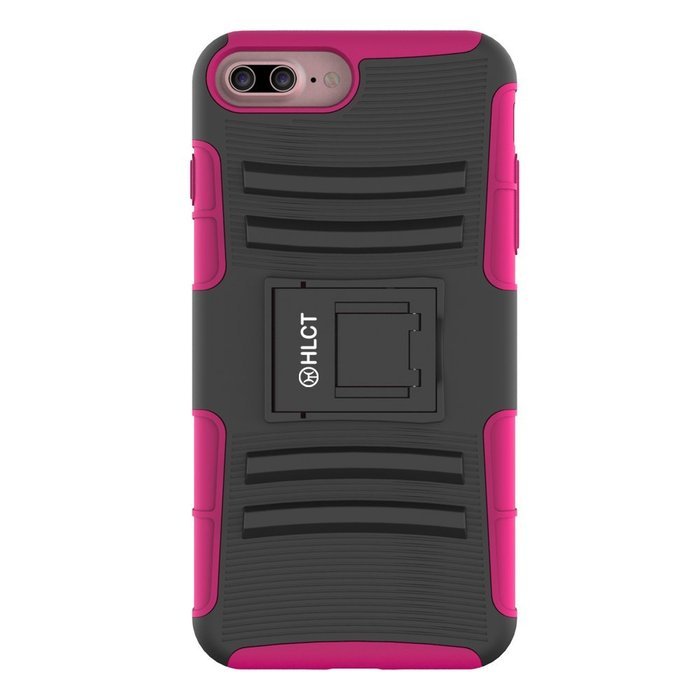 iPhone 7 Plus Case, HLCT Rugged Shock Proof Dual-Layer Case with Built-In Kickstand for iPhone 7 Plus 5.5 Inch...