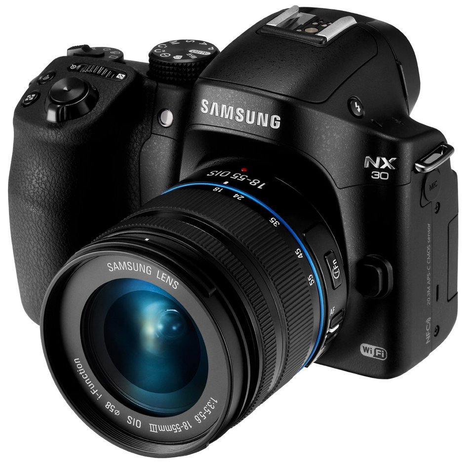 Samsung NX30 20.3MP CMOS Smart WiFi & NFC Mirrorless Digital Camera with 18-55mm Lens and 3" AMOLED Touch Screen...