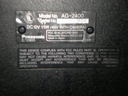 Panasonic WV-3240 Pro Line w/ AG-2400 VHS Portable Recorder Unit