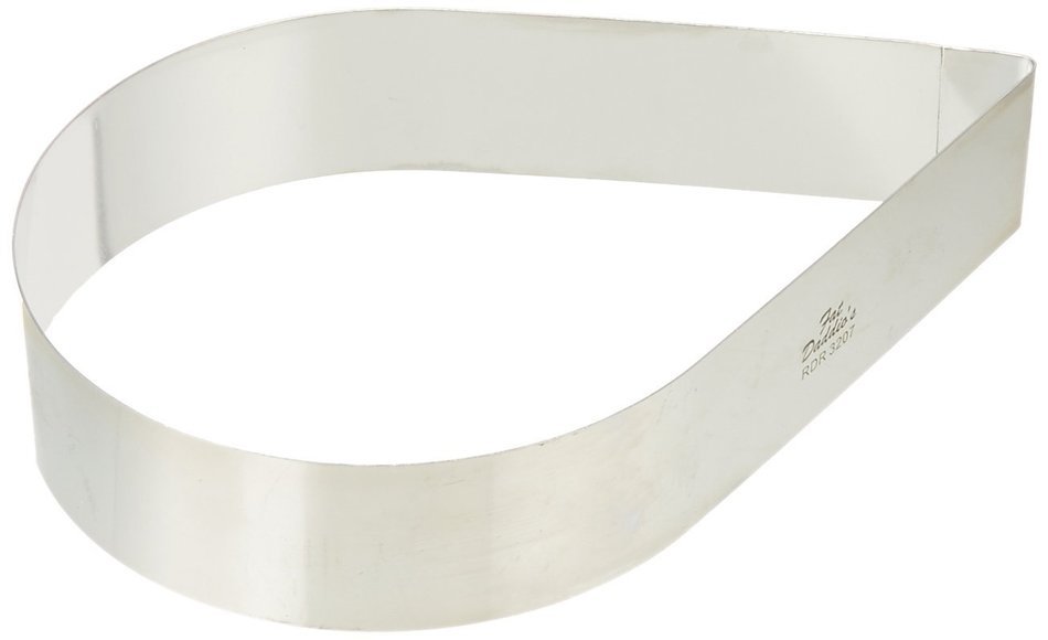 Fat Daddio's Stainless Steel Drop Cake and Pastry Ring, 10 x 7 x 2 N2