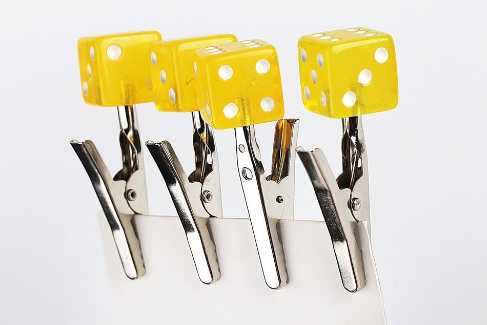 Dice Crocodile Clip (Red) N10