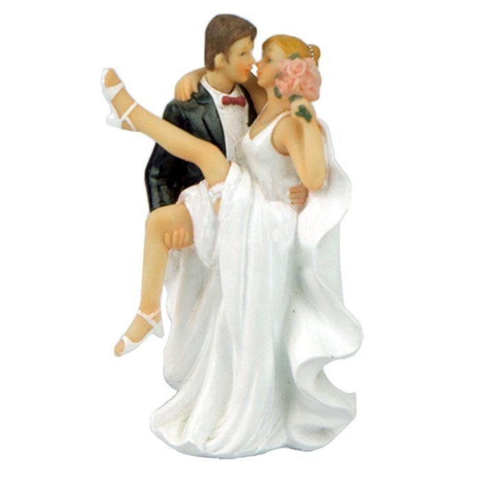 GSPORT Wedding Cake Toppers Bride and Groom Resin Dolls Wedding Decoration 20 pieces Design (K) N64