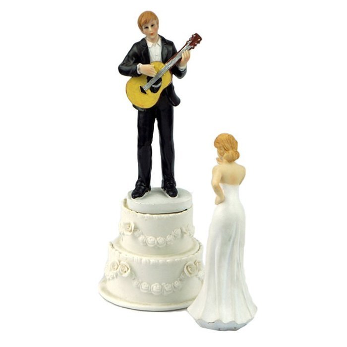 GSPORT Wedding Cake Toppers Bride and Groom Resin Dolls Wedding Decoration 20 pieces Design (K) N68