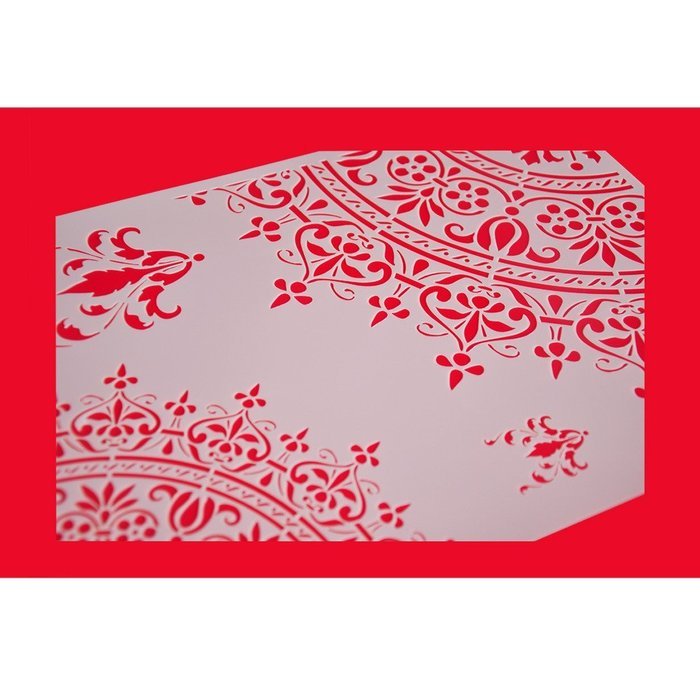 FOUR-C Cake Top Stencil Cake Design Tools Color White
