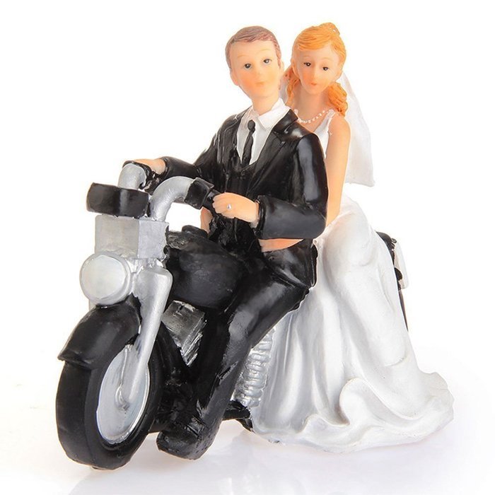 GSPORT Wedding Cake Toppers Bride and Groom Resin Dolls Wedding Decoration 20 pieces Design (K) N75