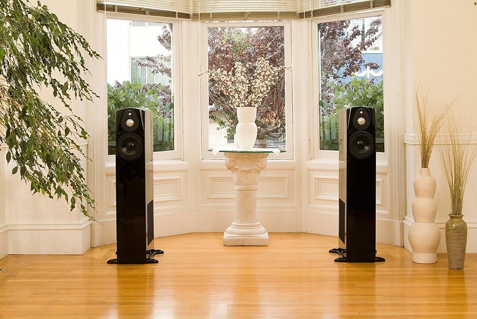 NHT Classic Four Floor Standing Tower Speaker-Left (Piano-Gloss Black, Single) N2