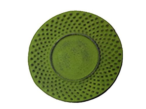 Creative Home Cast Iron 3.75&rdquo; Round Coaster, Green