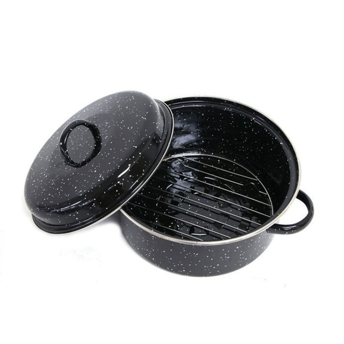 Stovetop Grill Roasting Pot Pan for Potato, Corn (28cm) N3