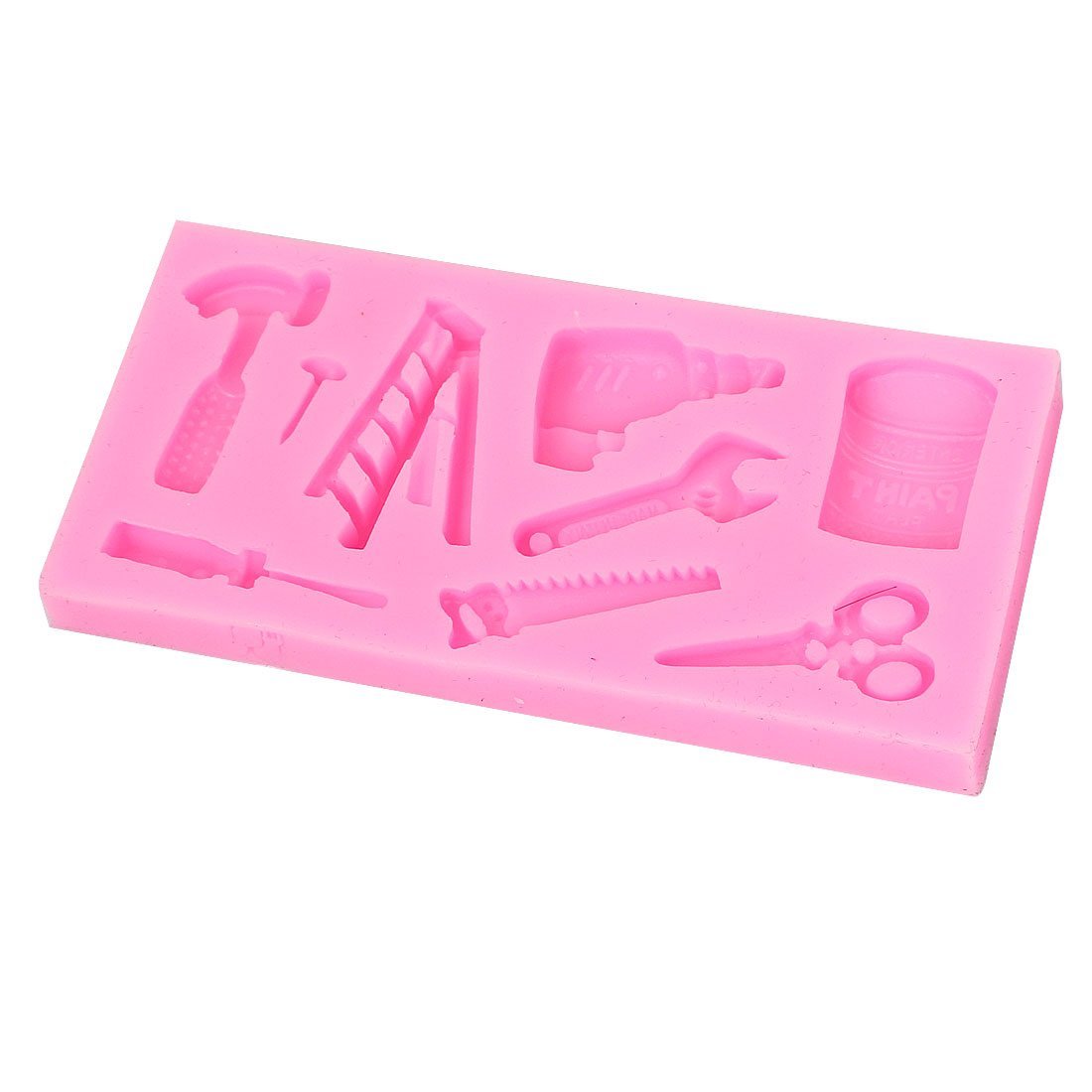 Uxcell Tools Silicone Cake Fondant Mold Topper Hammer Spanner Baking ...