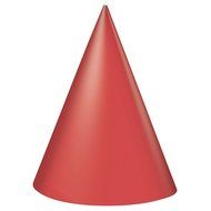Party Hats, Red, 8 Count