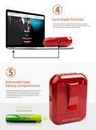 Chunnuan T200 Ultralight Portable Voice Amplifier Waist Support MP3 Format Audio With Headset Microphone for Tour...