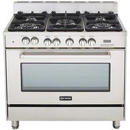 Verona VEFSGE365NSS 36&quot; Freestanding Dual Fuel Range with 5 Sealed Burners in Stainless Steel