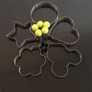 Holiday Cookie/Fondant Cutters, LAFEINA 5PCS Stainless Steel Fried Egg Mold Pancake Mold Kitchen Tool Pancake... N7