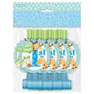 Blue Safari First Birthday Cupcake Kit for 24 N12