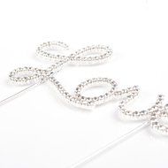 KLOUD City@ Crystal Rhinestone Bling Silver Wedding Love Cake Top Topper (Word &quot;Love&quot;) N4