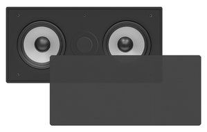 Pyle PDIWCS56SL In-Wall / In-Ceiling Dual 5.25&quot; Center Channel Sound System, 2-Way, Flush Mount, Silver, Single... N5