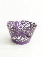 HUAL Cupcake Wrappers 50 Filigree Artistic Bake Cake Paper Cups Lace Laser Cut Liner Baking Cup Muffin Case Trays... N5