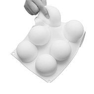 8-Cavity Round Pillow Design Silicone Mousse Cake Mould Cake Mold Silicone Flexible For Mousse Cake Breads Cornbread... N7