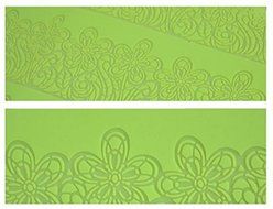 Lesirit Flower Pattern Silicone Fondant Cake Lace Embossed Mold Mat,14.96"&times;11.22" (2 mm) (A) N3