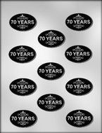 CK Products 17/8-Inch Oval 70 Years Mint Chocolate Mold