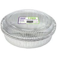 Nicole Home Collection 3 Count Aluminum Round Pan with Dome Lid, 9-Inch