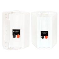 Theater Solutions TS425ODW Indoor or Outdoor Speakers Weatherproof Mountable White 6 Pair Pack