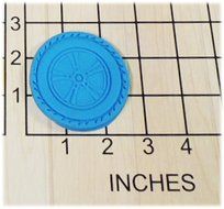 Rim and Tire Fondant Cookie Cutter and Stamp #1355
