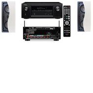 Klipsch R-2502-W II In-Wall Speaker (LCR) Denon AVR-X2100W 7.2
