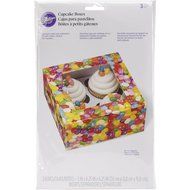 Wilton 415-2757 4 Count Jelly Bean Cupcake Treat Boxes, Assorted