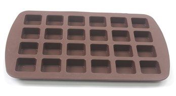 Q-life 24-cavity Silicone Brownie Squares Baking Mold Cake Chocolate Pan Candy Silicone Baking Mold Tray (1pce...