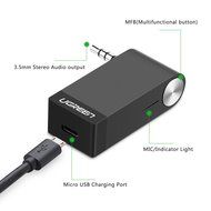 Bluetooth Receiver, Ugreen 3.5mm Aux Bluetooth 4.1 Receiver Audio Music Car Receiver Bluetooth Car Speaker, with... N5
