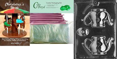 Cybrtrayd D077 Tea Pot Chocolate Candy Mold with Exclusive Cybrtrayd Copyrighted Chocolate Molding Instructions