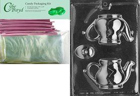 Cybrtrayd D077 Tea Pot Chocolate Candy Mold with Exclusive Cybrtrayd Copyrighted Chocolate Molding Instructions N2