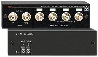 Radio Design Labs RU-VDA4P NTSC/PAL Video Distribution Amp - 1x4 - RCA
