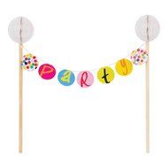 French Bull Birthday Cake- Foil Cake Banner Topper N4
