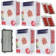 Spares2go 3D FJM Type Hyclean Bags+For Miele Compact C2 Allergy EcoLine Plus Cat &amp; Dog Powerline Vacuum Cleaner... N10