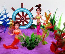 16 Piece Under the Sea MERMAID Themed Birthday Cake Topper Set Featuring Mermaid and Friends Characters and Decorative... N9