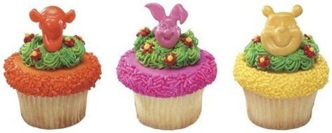 24 ct - Winnie the Pooh, Tigger and Piglet Cupcake Rings