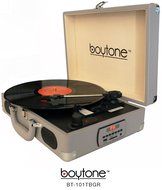 Boytone Bundle Package BT-101TBGR Turntable, AC-DC Built in Rechargeable Battery, 2 Speakers, 3 Speed, LCD Display... N2