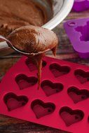 Eco-Friendly 15 - Cavity Silicone Heart Mold - Heart Pan for Making Homemade Chocolate, Candy, Gummy, Jelly, and...