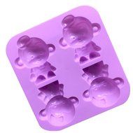 4 Little Monkey Body Shape Silicone Fondant Cake Mold Chocolate Soap Candle Mould N2