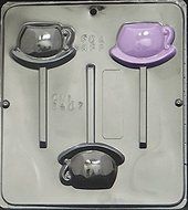 Tea Cup Lollipop Chocolate Candy Mold 3407