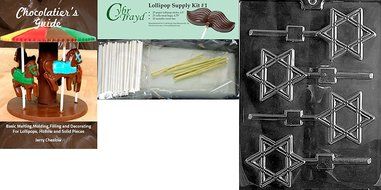Cybrtrayd R037 Star of David Chocolate Candy Mold with Exclusive Cybrtrayd Copyrighted Chocolate Molding Instructions...