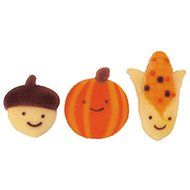 Autumn Friends Fall Thanksgiving Sugar Decorations Cookie Cupcake Cake 12 Count