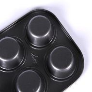 KYW muffin tin- Cupcake muffin pans,6 Cups-Black N2
