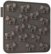 Siliconezone My Animals Collection 6.9" Non-Stick Silicone Panda Chocolate Mold, Green N25