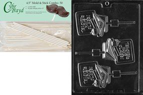 Cybrtrayd J086 Teacher Lolly Jobs Chocolate Candy Mold N4