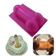 Mandydov Huge Penis Shaped Silicone Spoof Cake Mould Dick Soap Mold N2