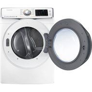 Samsung DV45H6300EW 7.5 Cu. Ft. Front-Load Electric Steam Dryer with Vent Sensor, White N2