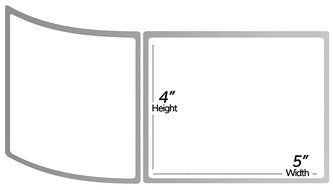1 Inch Core - 4 x 5 Zebra Compatible Direct Thermal Labels 4 Packs for Zebra Desktop Printer GC420d GC420t GK420d... N2